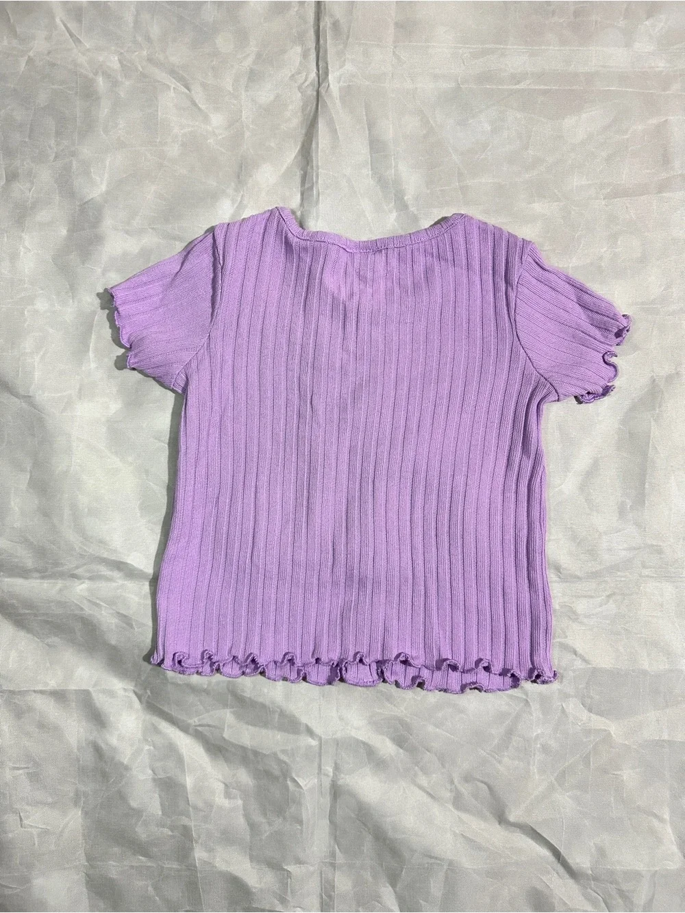 Old Navy Lavender Ribbed Button-Front Tee